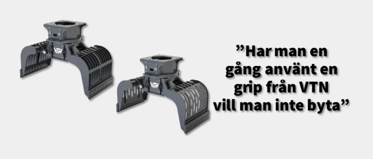 Bild på två olika gripar från VTN för sortering och rivning.