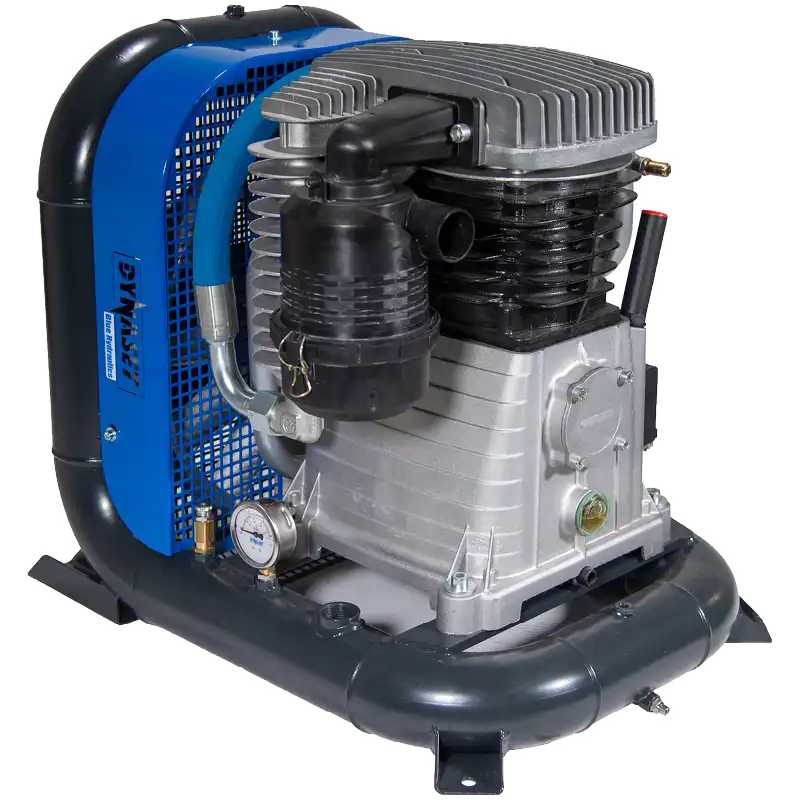 Produktbild på hydraulisk kompressor (kolvkompressor) HK1000. HK-serien tillverkad av Dynaset och som säljs av AMAS Svenska AB i Sverige.